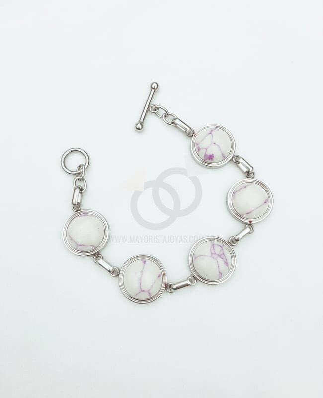 PULSERA ACERO Y ASTERSIMO (6283)