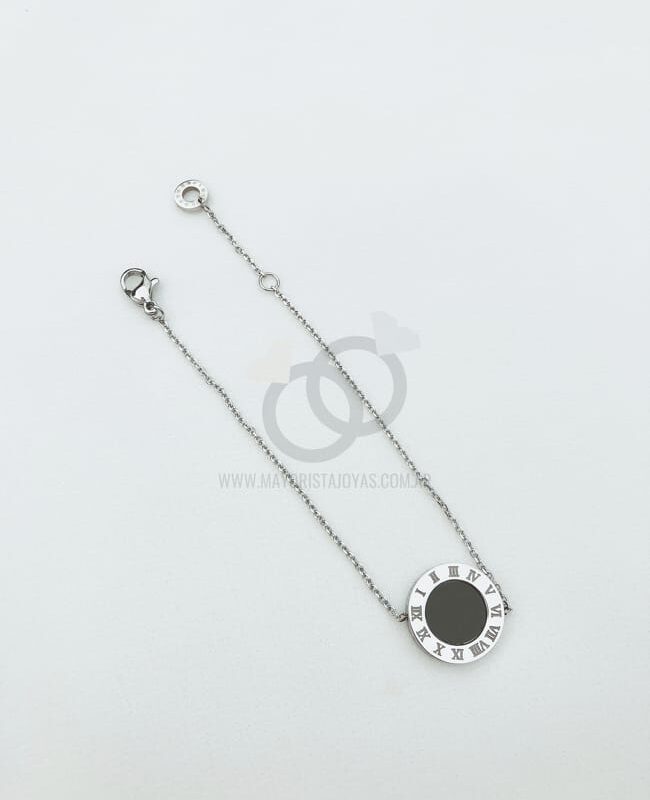 Pulsera Acero con nacar negrol(6271)