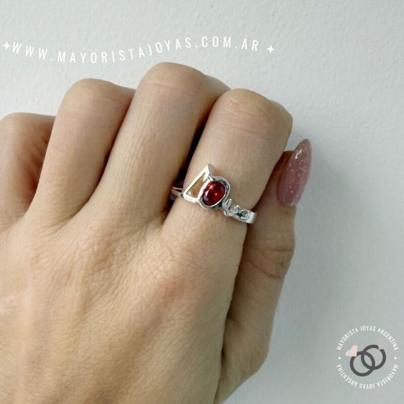 ANILLO LOVE CUBIC ROSA (PAC0023)