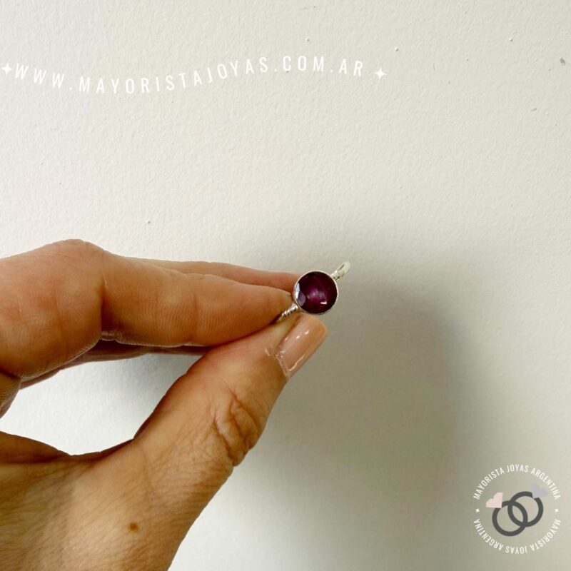 ANILLO PLATA Y PIEDRA (PAP337R)