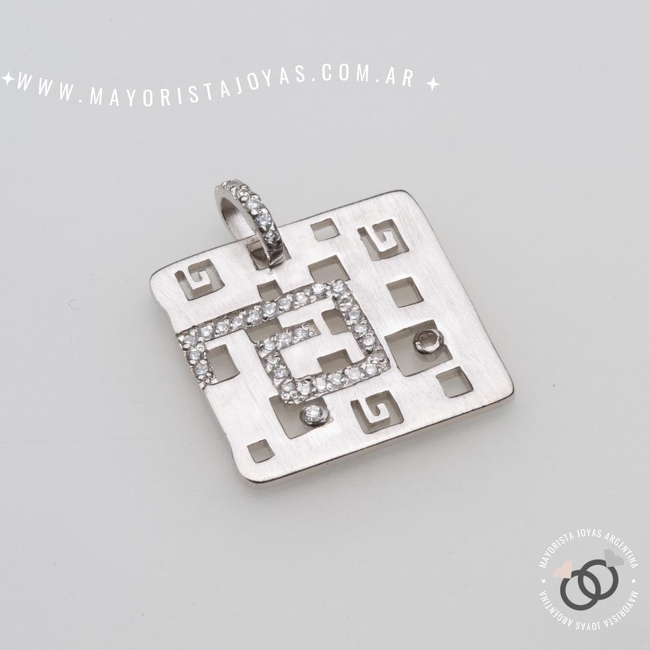 DIJE PLATA Y CUBIC (PDC0186)