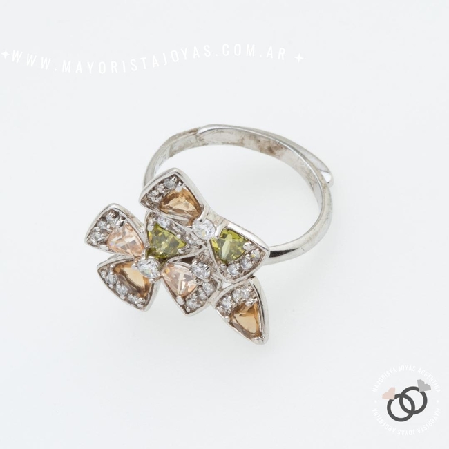 ANILLO PLATA Y CRISTAL (PAC0496)