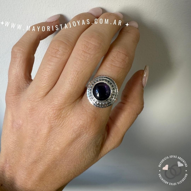ANILLO PLATA Y PIEDRA (PAP0423)