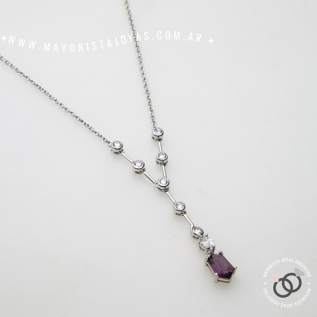 COLLAR PLATA Y CRISTAL (PCC0162)