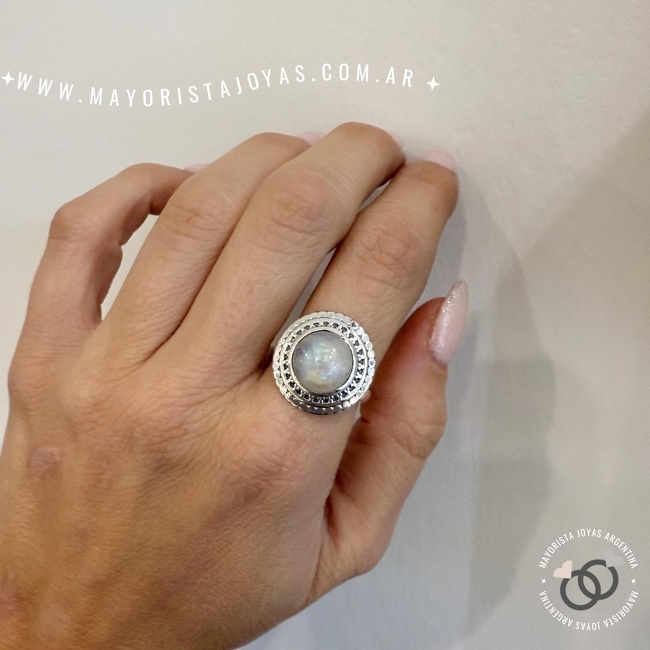 ANILLO PLATA Y PIEDRA (PAP0421)