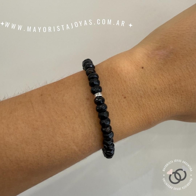 PULSERA PLATA Y PIEDRA (PBN0204)