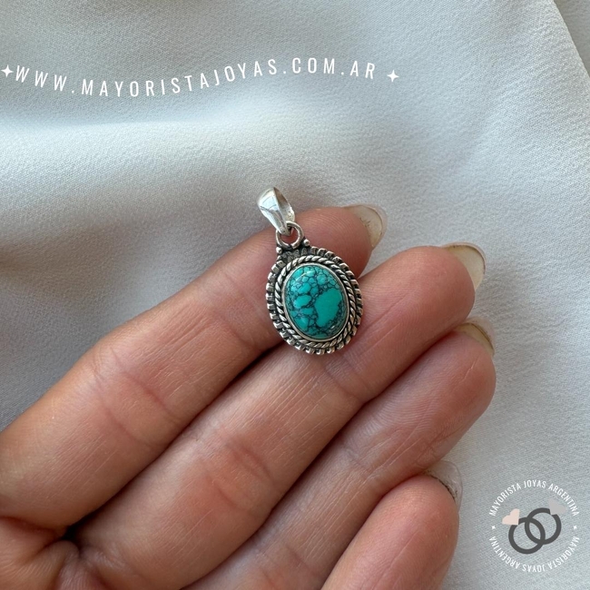 DIJE PLATA Y PIEDRA (PPD0275)