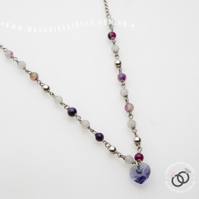 COLLAR PLATA Y PIEDRA (PCN0039)