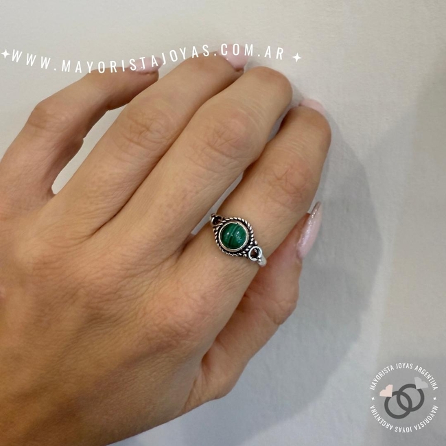 ANILLO PLATA Y PIEDRA (PAP0435)