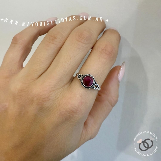 ANILLO PLATA Y PIEDRA (PAP0438)