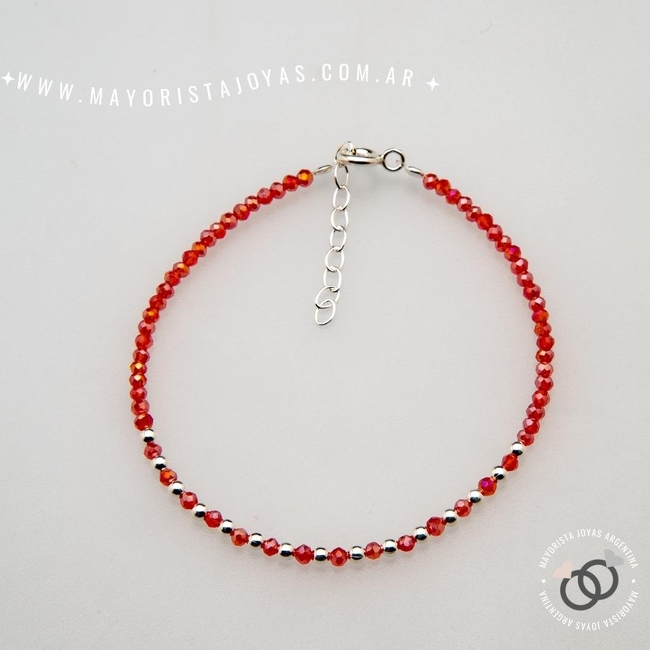 PULSERA PLATA Y CRISTAL (PBC0332)