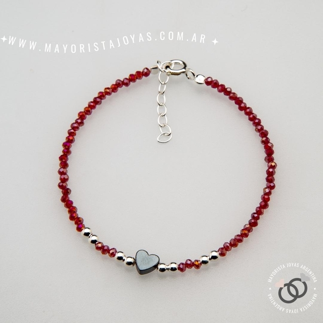 PULSERA PLATA Y CRISTAL (PBC0308)