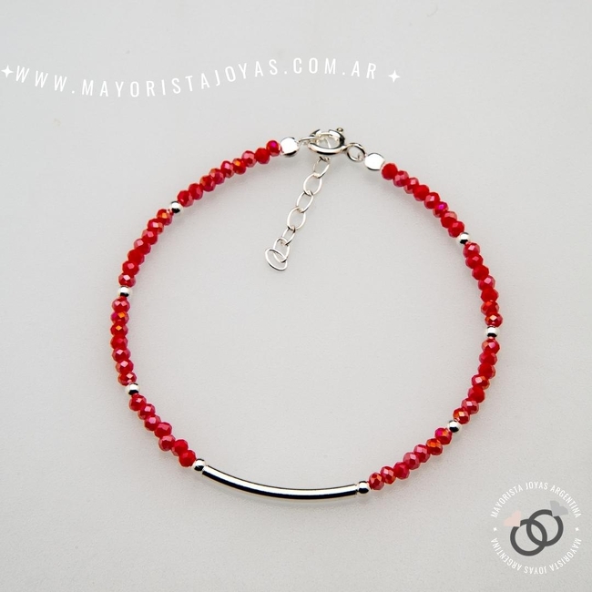 PULSERA PLATA Y CRISTAL (PBC0320)