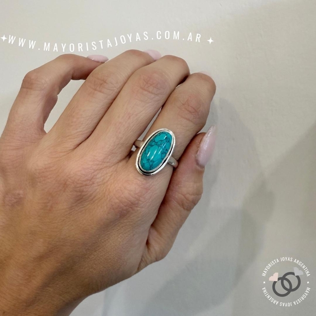 ANILLO PLATA Y PIEDRA (PAP0454)