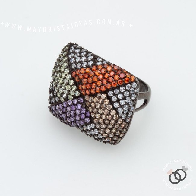 ANILLO PLATA Y CRISTAL (PAC0522)