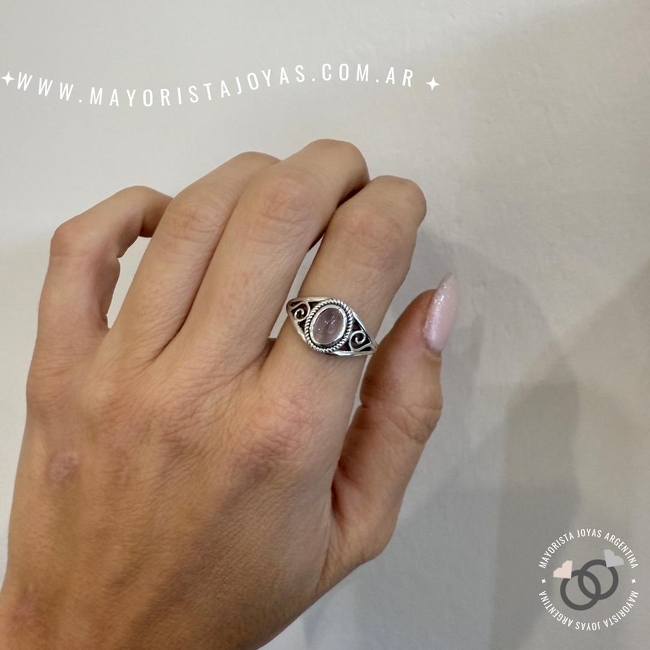 ANILLO PLATA Y PIEDRA (PAP0459)