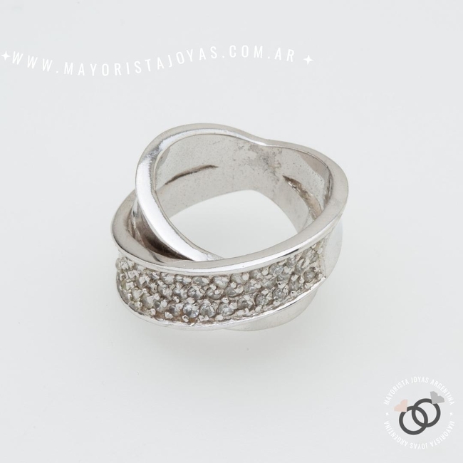 ANILLO PLATA Y CRISTAL (PAC0542)