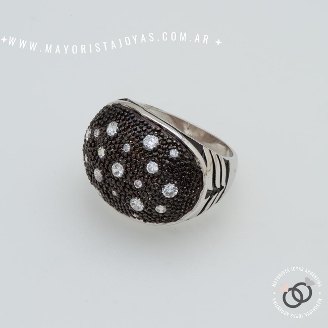 ANILLO PLATA Y CRISTAL (PAC0507)