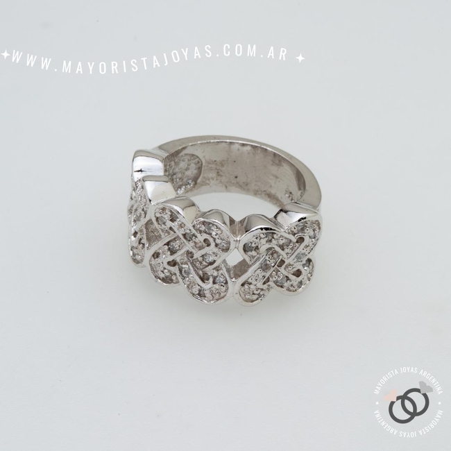 ANILLO PLATA Y CRISTAL (PAC0558)