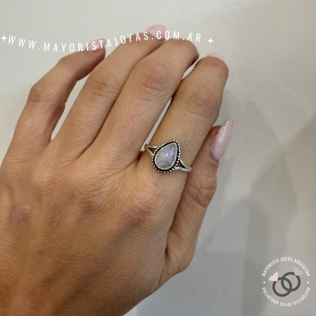 ANILLO PLATA Y PIEDRA (PAP0460)