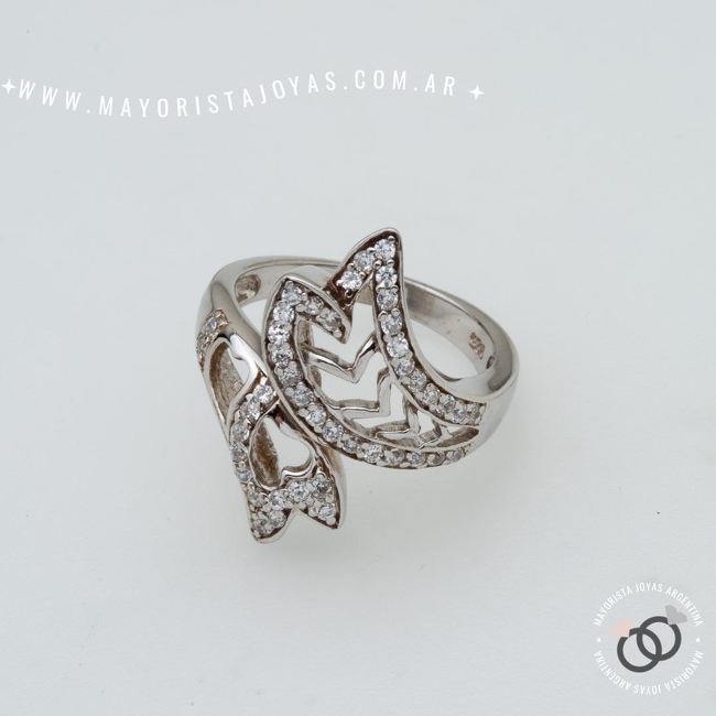 ANILLO PLATA Y CRISTAL (PAC0560)