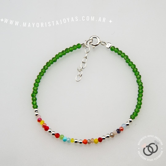 PULSERA PLATA Y CRISTAL (PBC0362)