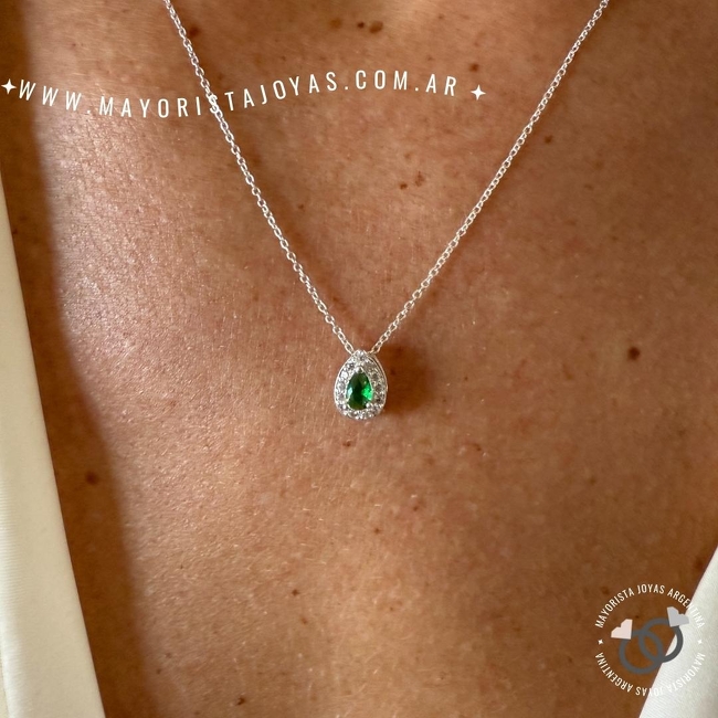 COLLAR PLATA Y CUBIC (PCC0155)