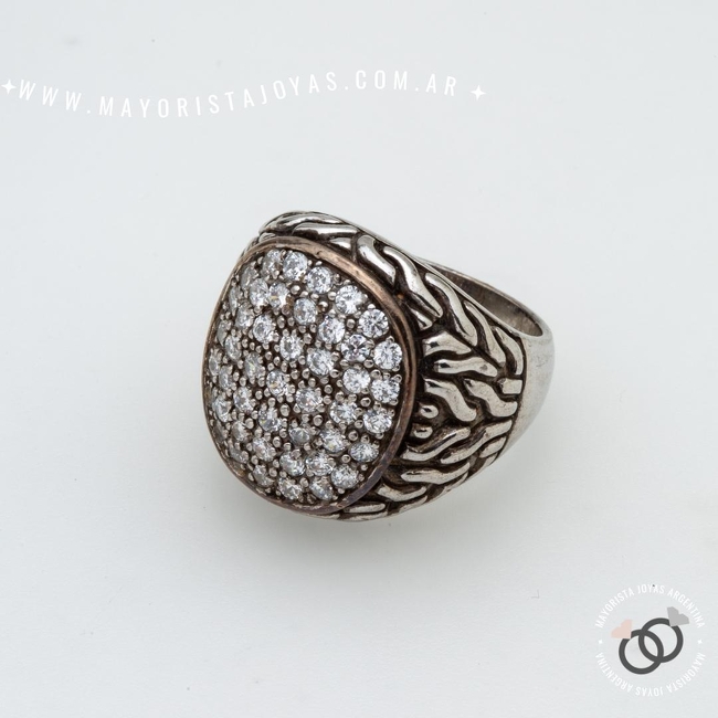 ANILLO PLATA Y CRISTAL (PAC0551)