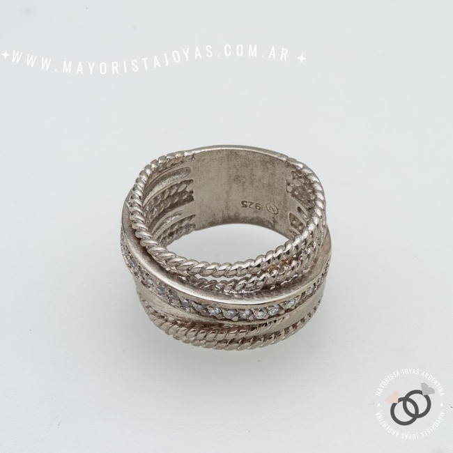 ANILLO PLATA Y CRISTAL (PAC0539)
