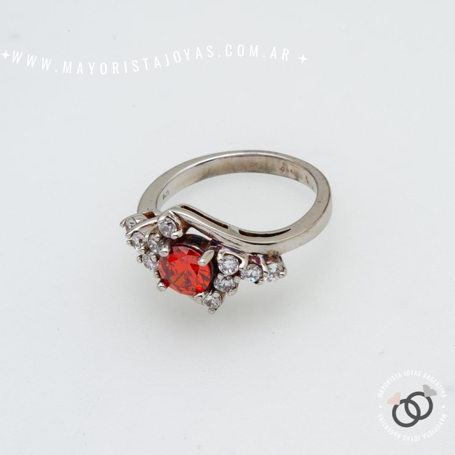 ANILLO PLATA Y CRISTAL (PAC0546)