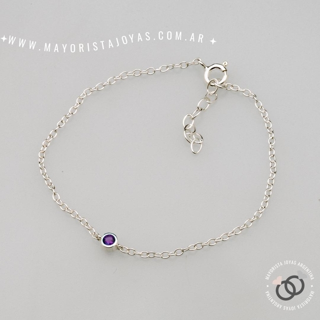 PULSERA PLATA Y CUBIC (PBZ0161)