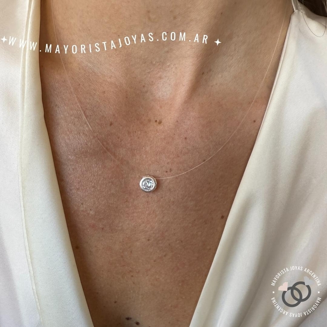 COLLAR PLATA Y CUBIC (PCC0165)
