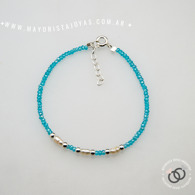PULSERA PLATA Y CRISTAL (PBC0351)