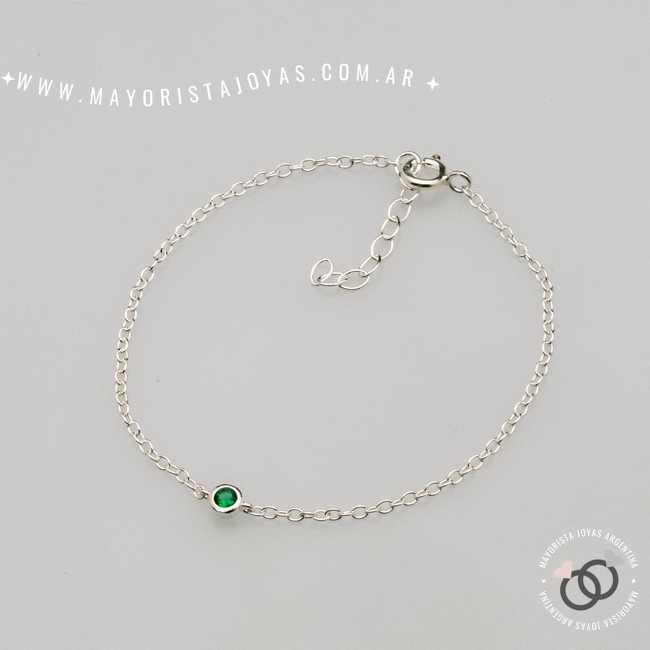 PULSERA PLATA Y CUBIC (PBZ0157)