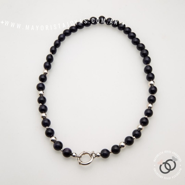 COLLAR PLATA Y PIEDRA (PCN0021)