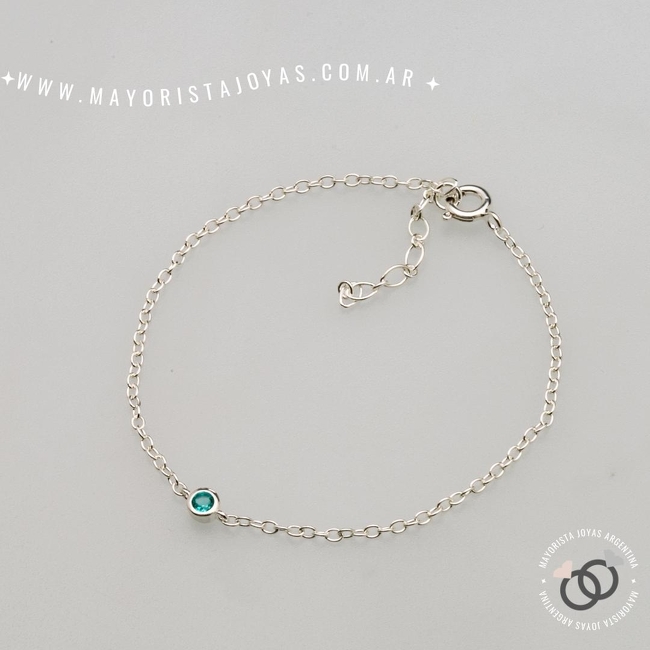 PULSERA PLATA Y CUBIC (PBZ0159)