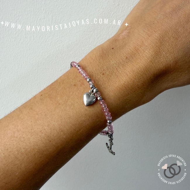 PULSERA PLATA Y CRISTAL (PBC0409)