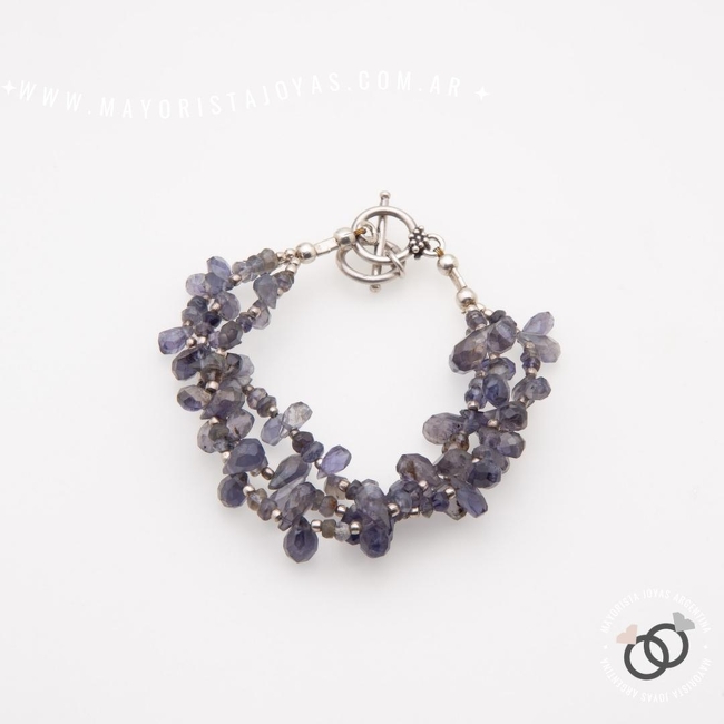 PULSERA PLATA Y PIEDRAS NATURALES (PBN0215)