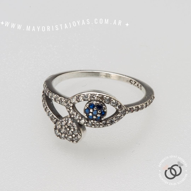 ANILLO PLATA Y CUBIC (PAC0365)