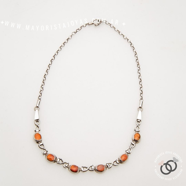 COLLAR PLATA Y PIEDRA (PCN0034)