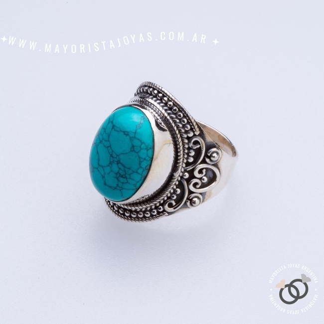ANILLO PLATA Y PIEDRA (PAP0392)