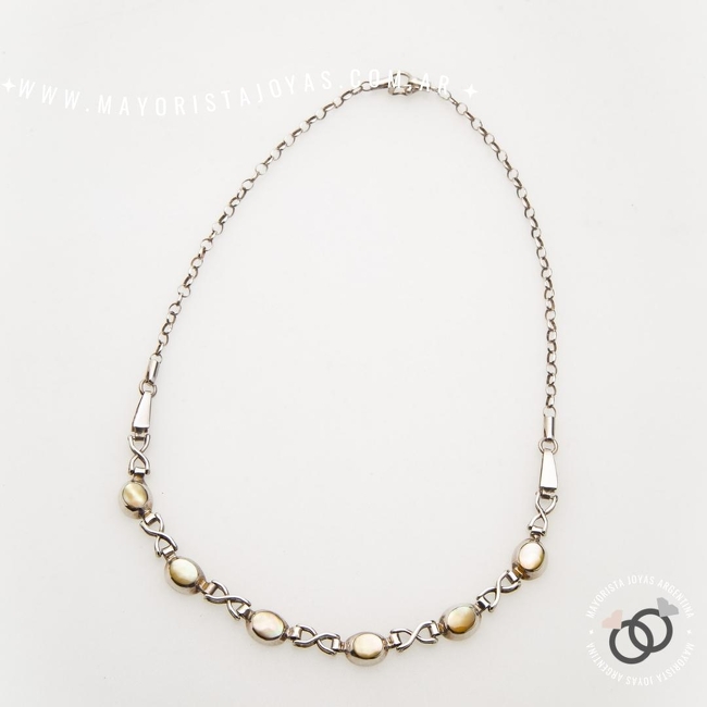 COLLAR PLATA Y PIEDRA (PCN0037)