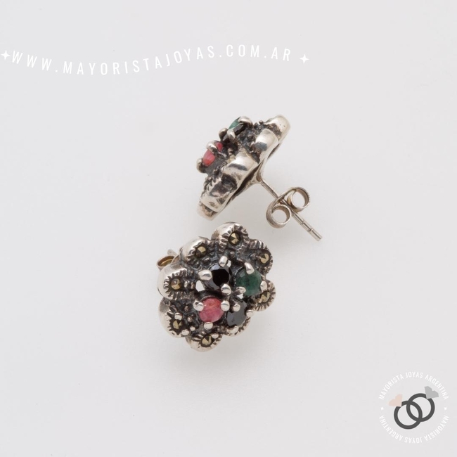 AROS PLATA Y PIEDRA (PPN0223)