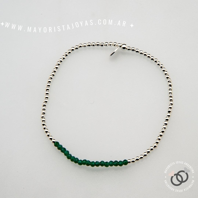 PULSERA PLATA Y PIEDRAS (PBN0149)