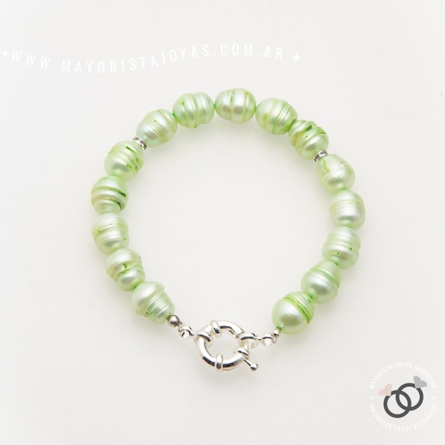 PULSERA PLATA Y PIEDRAS (PBN0182)