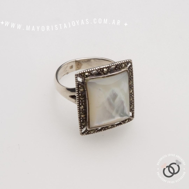 ANILLO PLATA Y PIEDRA (PAP0490)