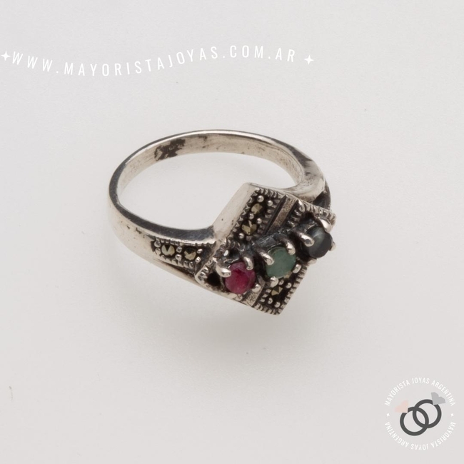 ANILLO PLATA Y PIEDRA (PAP0492)