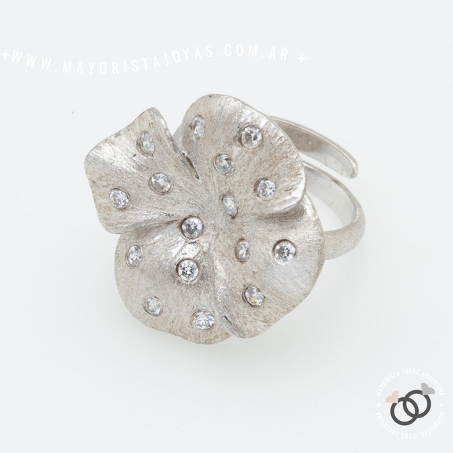 ANILLO PLATA Y CRISTAL (PAC0457)
