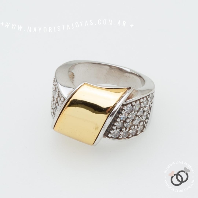 ANILLO PLATA Y CRISTAL (PAC0563)