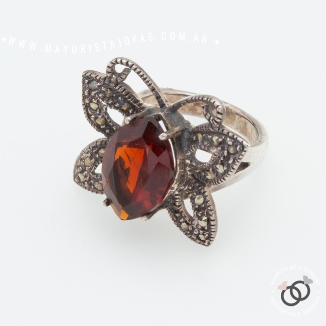 ANILLO PLATA Y CRISTAL (PAC0511)